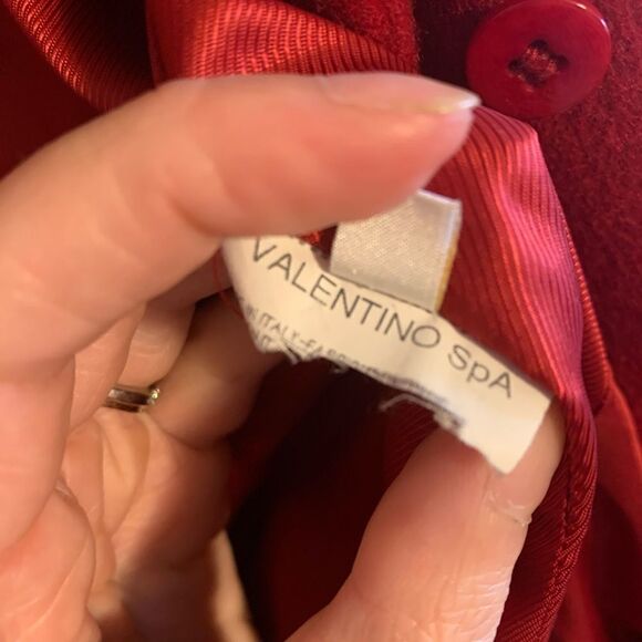 Valentino Cashmere Wool Red Tie Blazer Jacket - Picture 9 of 11